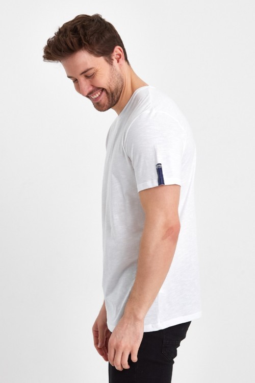 2020-1 Ultra Özel Baskılı Design Regular Fit T-shirt Beyaz
